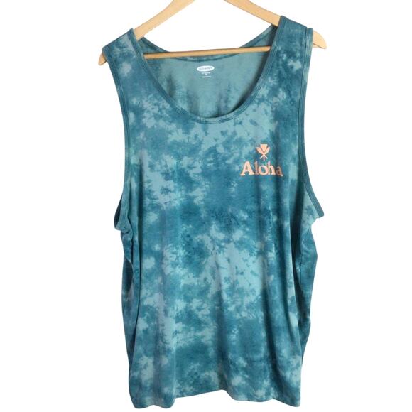 Aloha Hawaii Old Navy Tank Top Green 2XL XXL - Picture 2 of 5